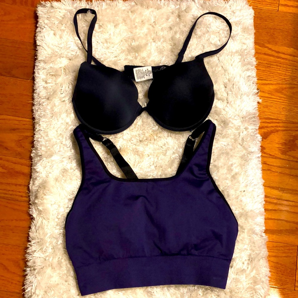 Bundle of Fabletics Sports and Calvin Klein Push-up Bras Sz Medium & 34C
